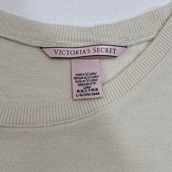 Victoria’s Secret Cream Ribbed Tank Top Women’s Large - Picture 3 of 7